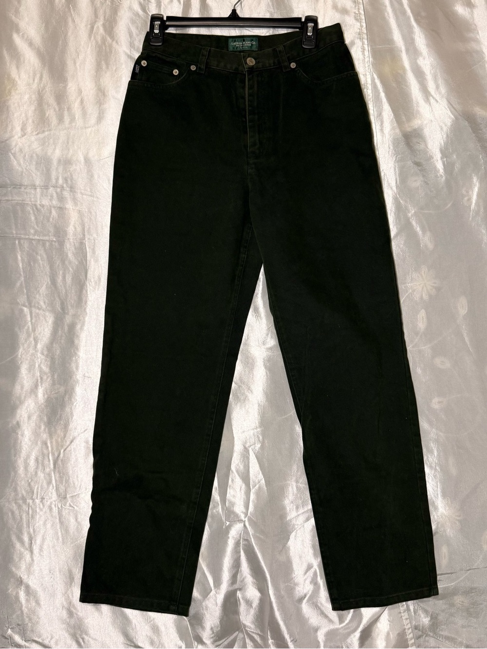 Lauren Ralph Lauren Women’s Jeans Size 8P Hunter Green Straight Leg Relaxed Fit